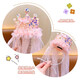 Birthday tiara crown children's tiara children's veil birthday tiara girls birthday headband birthday hat high-end beige crown floating gauze headband