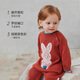 Babylove clearance baby jumpsuit pure cotton knitted harem autumn and winter baby plush rabbit western style woolen outing clothing