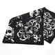 Shiganu's new product skull print retro square scarf men's headscarf hiphop motorcycle riding facial scarf scarf scalp black