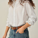 ELAND shirt women's gentle style lapel long-sleeved top 2025 autumn new style ivory/white (39) Ivory M /165