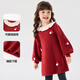 Dudujia doll collar children's skirt girls princess skirt autumn and winter 2025 new sweet baby dress trendy red 130
