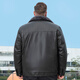 Jiujiu Wang Jiu Mu Wang Removable Liner Leather Jacket Men's 2025 Autumn and Winter Fatty Plush Loose Casual Motorcycle Style Jacket Military Color 2XL (155-165Jin Jin equals 0.5 kg)