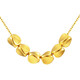 Chow Tai Fook Pure Gold 999 Twisted Beads Gold Pendant Sugar Cube Women's Collarbone Necklace Chinese Valentine's Day Gift for Girlfriend Foot Three Sanyang Kaitai