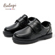 Balachi children's leather shoes boys winter velvet black leather shoes little boy British style leather shoes velvet BL3509 black 32