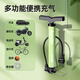 Deli cycling pump high pressure bicycle motorcycle electric battery car car basketball air pump British and American French mouth universal convenient Maca Green 120PSI