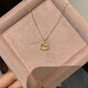 Xingu gold 999 hollow pendant cute Hello Kitty necklace Valentine's Day imitation gold color gift kt cat pendant for girlfriend 0.98g