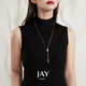 
Jay sweater chain atmospheric high-end design long necklace accessories women's clothes hanging accessories mother gift teacher's day gift [brand gift box] champagne gold