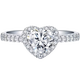 Chow Tai Sang PT950 platinum love-shaped moissanite diamond ring for women seeking wedding Valentine's Day gift default live mouth