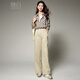 Late White New Product 2025 Autumn Lapel Fashion Top Simple Elegant Elegant Temperament Versatile Shirt Women Brown S