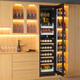 Kelati red wine cabinet constant temperature wine cabinet home 2 meters high large capacity can be embedded in the living room glass door frost-free wine cabinet villa wine cabinet tea preservation cabinet beer and wine display cabinet 2 meters high dual temperature red wine hanging cup ice bar single layer full 270L