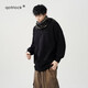 American Henry collar sweater for men, early spring, high-end, lazy-style bottoming sweater, cleanfit inner layer, black, JD.com XL