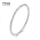 TTMIX twist platinum bracelet pt950 white gold bracelet for women, round solid platinum bracelet birthday gift 56mm, weight 37-39g, width 4.0mm