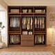 Juyao package installation solid wood wardrobe bedroom light luxury large wardrobe with drawers household large storage cabinet three doors 1.2m main cabinet
