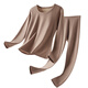 Langsha thermal underwear women's suit plus velvet thickening autumn and winter cashmere antistatic antibacterial large size anti-mite autumn clothes and trousers