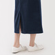 MUJI Women's Stretch Corduroy Narrow Skirt Long Skirt Skirt Women's Fall 25 BE1XWA5A Navy Blue L (165/70A)