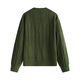 
Navigare Italian sailboat crimp cardigan ladies 2025 autumn and winter new knitted base shirt casual sweater vitality green S