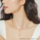 Chow Sang Sang Wing series double ring 18K rose gold necklace interlocking pendant 91873U47 cm