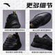 ANTA men's shoes leather surface water-repellent running shoes men's black lightweight non-slip casual shoes spring and autumn sports shoes travel shoes for men