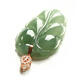 Golden Magnolia Duft A-Grade Natural Jade Tree Blatt Anhänger mit Zertifikat Goldener Zweig Jade Blatt Karriere Erfolg Jade Anhänger SN3895 ungefähr 36*24,5*4,5 mm