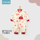 Youqi baby clothes, spring and autumn baby long-sleeved onesies, full moon and hundred days festive clothes, early autumn outdoor clothes, crawling clothes