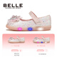 Belle children's shoes My Little Pony co-branded girls' princess shoes 2025 autumn new children's crystal shoes flashing shoes 25
