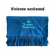 Vivienne Westwood Queen Mother Unisex Wool Embroidered Tassel Shawl Scarf 8050889629856 Blue