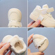 YEEHOO FASHION Ying's baby plus fleece shoes 03 years old warm toddler shoes winter soft sole warm toddler shoes large cotton shoes thick plus fleece Mino white 12.5 cm inner length 18 size