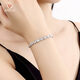 Aido Diamond pt950 Platinum Shining Star Bracelet Women's Platinum Wide Face Thick Bracelet Weight 6.6-6.8g Length 16+2cm Width Approximately 4mm