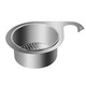 OEMG German sink drain basket stainless steel kitchen hanging storage drain rack dry and wet separation hook garbage filter basket 1 pack stainless steel swan drain basket