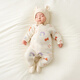Tongtai (TONGTAI) baby jumpsuit autumn and winter pure cotton warm newborn clothes baby butterfly romper yellow 59cm