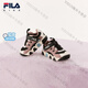FILA Children's Shoes Velcro 2024 Winter New Children's Baotou Sports Shoes for Boys and Girls Croissant Trendy Official Flagship Milk White_Soft Pink-FGS 30 Inner Length 18.5cm