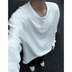 Pupan long-sleeved T-shirt men's Henry collar bottoming shirt heavy-weight long-sleeved T-shirt men's spring and autumn American street fashion brand high-end loose gray 2XL 145-165Jin Jin equals 0.5 kg