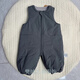 Warm winter duck and duck baby three-proof down cotton overalls for infants and toddlers, cotton and thickened jumpsuits for boys and girls, winter trendy harem jackets, gray 73