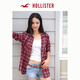 HOLLISTER25秋季新款美式辣妹宽松法兰绒格子衬衫女装340-5455 红色格子 L (165/96A)