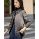 Demana brushed technology winter warm-toned time-tempered lapel patch pocket shirt straight loose shirt women's top
