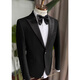 CEO Yageol Bräutigam Hochzeitsanzug Set Herrenkoreaner Schlanker Geschäftsformat Hochzeit Host schwarzer schwarzer Einzelbrust (Anzug + Hosen) m