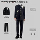 Sound Monkey suit jacket men's new Chinese embroidery retro Tang suit Chinese style Chinese tunic suit engagement wedding suit men black suit + stand-up collar shirt white + black trousers three-piece suit XL