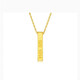 Gold small gold bar 5201314 pendant for women 999 pure gold birthday gift for girls and wives Chinese Valentine's Day gift 999 pure gold pendant + 18K titanium O-shaped chain