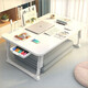 MPPMCK dormitory bed folding small table bed table laptop desk bed bed bed bed bed bed bed bed bed bed bed sitting on the dormitory study Pearl white + three gear lift 60x40-US model 14066