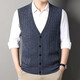 KING DEER Ordos Cashmere Sweater Men's Sweater Vest Spring Autumn Winter New Knitted Cardigan V-neck Jacket Medium Gray L 170 Recommended Weight 120-140Jin Jin is equal to 0.5 kg