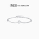 Chao Acer Platinum Love Platinum Bracelet for Women PT950 Platinum Stacked Bracelet Birthday Gift for Women Price includes labor cost 510 yuan, chain length is about 15cm + tail chain 3.7 grams