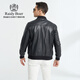 Radibol leather jacket for men spring and summer new style embossed LOGO sheepskin baseball collar men's leather jacket, brown XS 160_44_