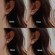 5A grade natural freshwater real pearl earrings for women S999 sterling silver steamed bun flat round 2025 new ear piercing earrings white + 999 pure silver 9mm one pair one pair