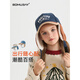 SOMUBAY (SOMUBAY) Children's Hat Spring and Autumn Fashionable and Versatile Girls' Peaked Hat Fashionable Boys Korean Winter Warm Baseball Hat Navy Blue 4-14 Years Old_One Size (50-54cm)
