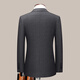 BOSS men's wool suit suit 2024 new spring and autumn gray double slit men's wedding suit jacket two-piece set - gray 2XL 185 suitable for 155-170Jin Jin equals 0.5 kg