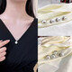 Clothing invisible hidden buckle anti-glare artifact V-neck large neckline simple pearl cardigan collar button small safety pin brooch 1 gold anti-glare buckle