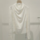 Qiushui Yiren woven top 14409BF054301 off-white XL