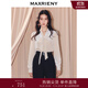 MAXRIENY French retro v-neck velvet shirt 25 winter commuting wear loose tie long-sleeved top off-white M
