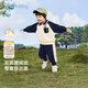 JELLYBABY College Style Lapel Sports Suit Winter Boys' Heated Sweatshirt + Pants Running Kids