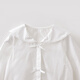MARC&JANIE Mark Jane Elegant Bow Girls Navy Collar Shirt Children's Shirt Top Spring New Style 560195 White 110 (recommended height 101-110)